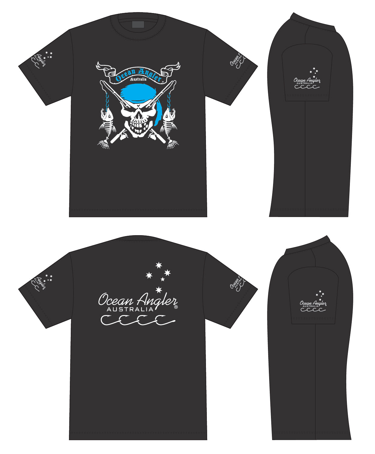 Ocean Angler Skull Pirate Tee